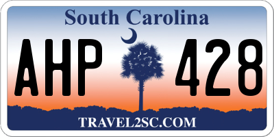 SC license plate AHP428