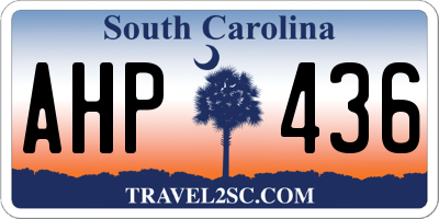 SC license plate AHP436