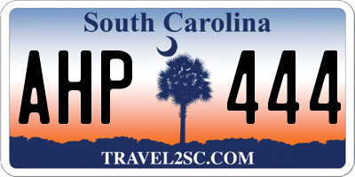 SC license plate AHP444