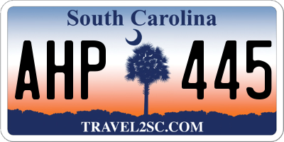 SC license plate AHP445
