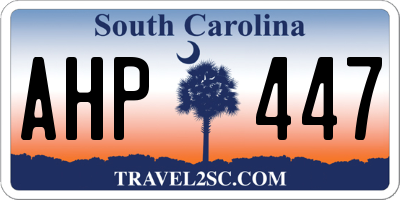 SC license plate AHP447