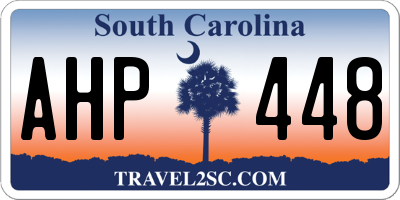 SC license plate AHP448