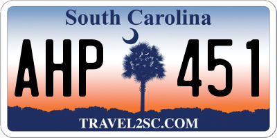 SC license plate AHP451