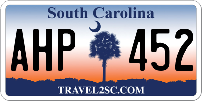 SC license plate AHP452
