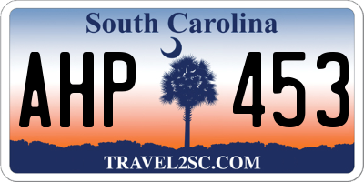 SC license plate AHP453