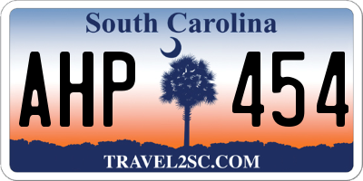 SC license plate AHP454