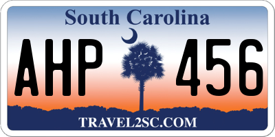 SC license plate AHP456