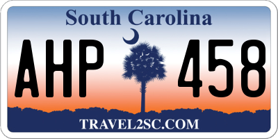SC license plate AHP458