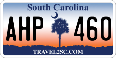 SC license plate AHP460