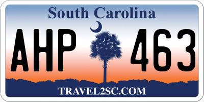 SC license plate AHP463