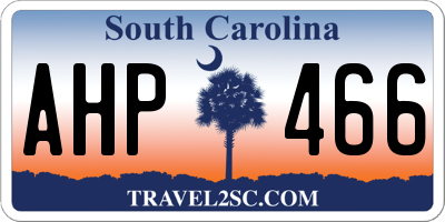 SC license plate AHP466