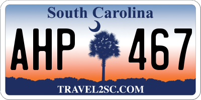 SC license plate AHP467