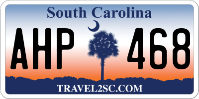 SC license plate AHP468