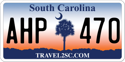SC license plate AHP470