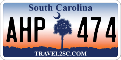 SC license plate AHP474