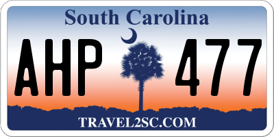 SC license plate AHP477