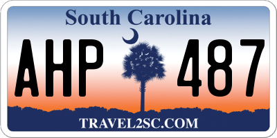 SC license plate AHP487