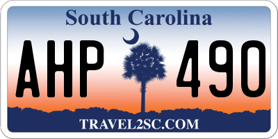 SC license plate AHP490