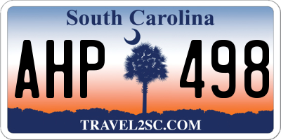 SC license plate AHP498