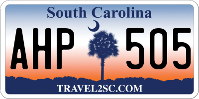 SC license plate AHP505