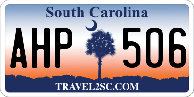 SC license plate AHP506