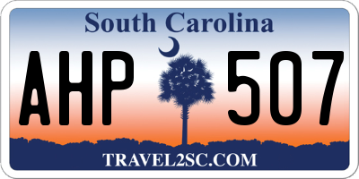 SC license plate AHP507