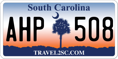 SC license plate AHP508