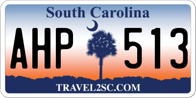 SC license plate AHP513
