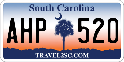 SC license plate AHP520