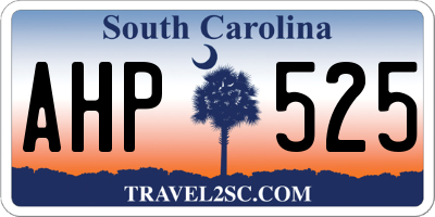 SC license plate AHP525