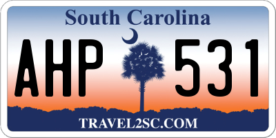 SC license plate AHP531
