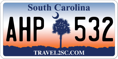 SC license plate AHP532