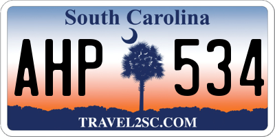 SC license plate AHP534