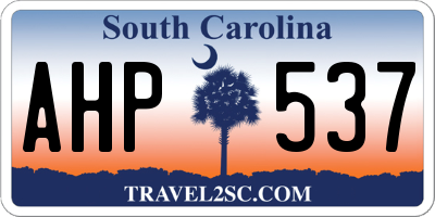SC license plate AHP537