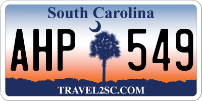 SC license plate AHP549