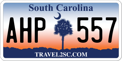 SC license plate AHP557