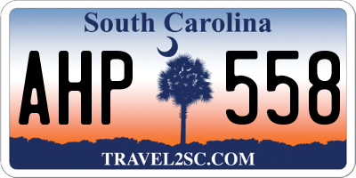 SC license plate AHP558