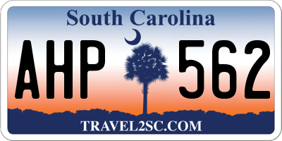 SC license plate AHP562