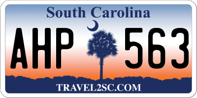 SC license plate AHP563