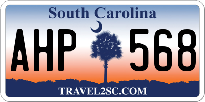 SC license plate AHP568