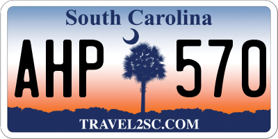 SC license plate AHP570