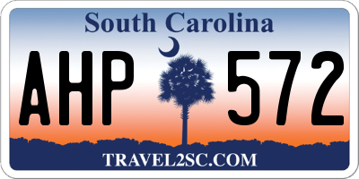 SC license plate AHP572