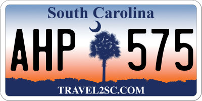 SC license plate AHP575