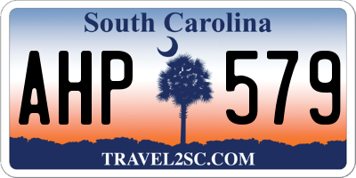 SC license plate AHP579