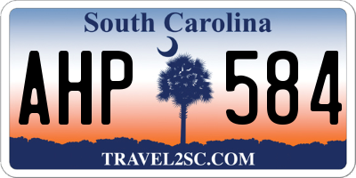 SC license plate AHP584
