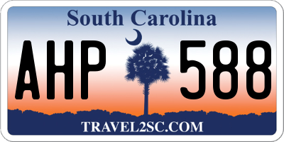 SC license plate AHP588