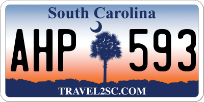 SC license plate AHP593