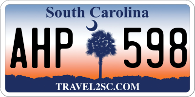 SC license plate AHP598