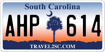 SC license plate AHP614