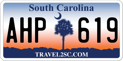SC license plate AHP619